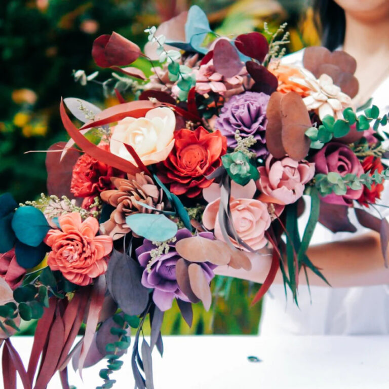 How to Make a Cascading Bouquet Without a Holder