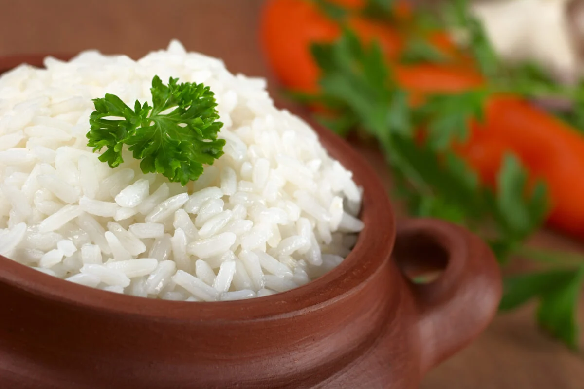 make a rice dish less salty